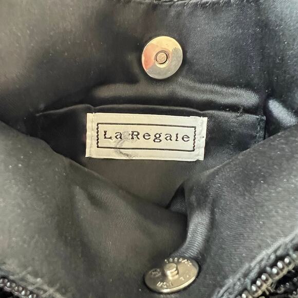90s La Regale Black Beaded Small Purse - Picture 6 of 11